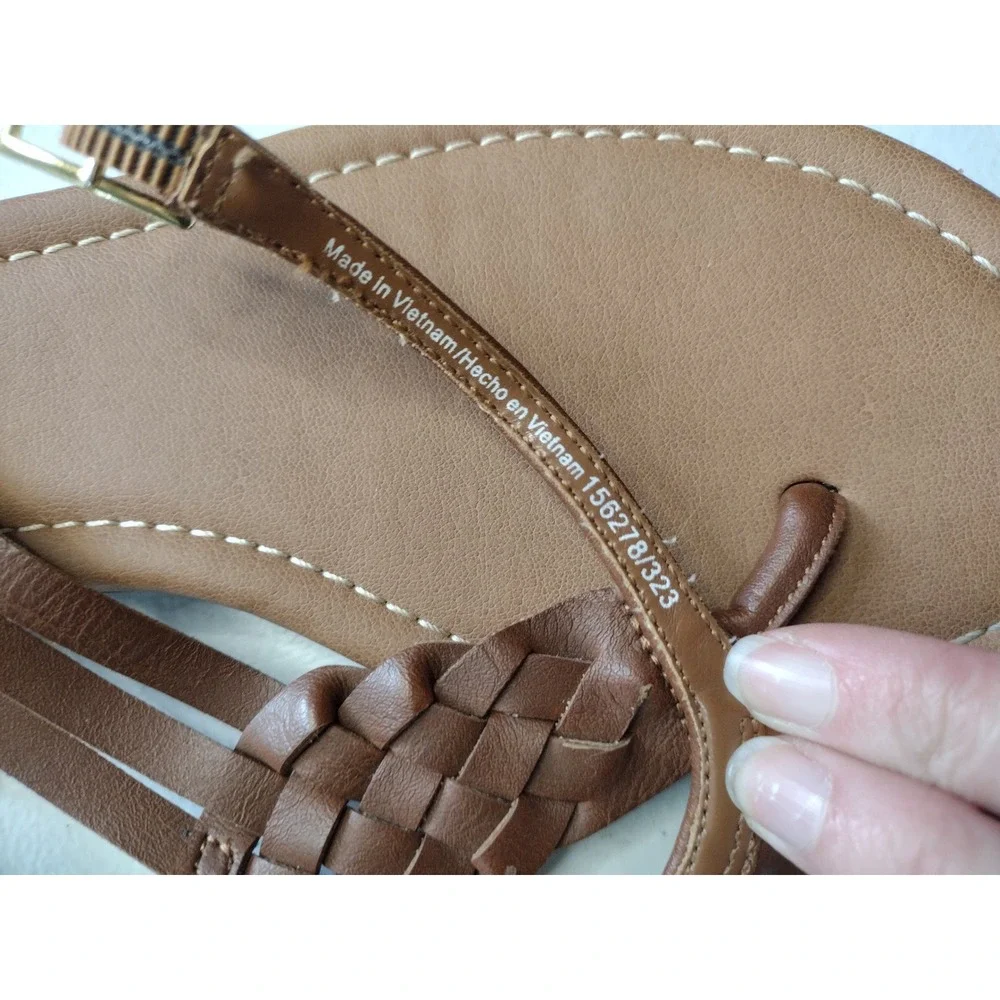 American Eagle‎ Kids Brown Woven Strap Thong Sandals Size 5